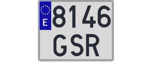 8146GSR matricula cuadrada