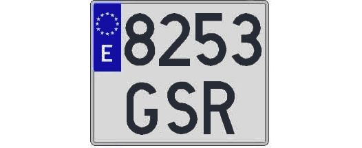 8253GSR matricula cuadrada