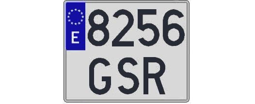 8256GSR matricula cuadrada