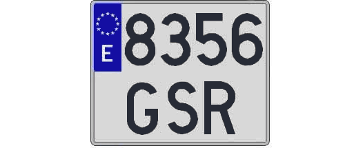 8356GSR matricula cuadrada