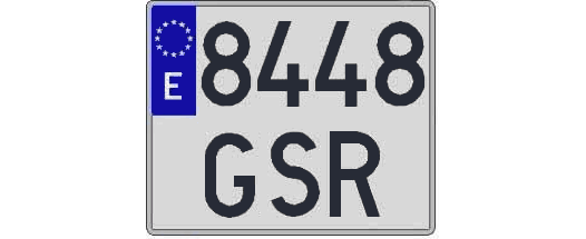 8448GSR matricula cuadrada