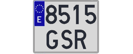 8515GSR matricula cuadrada