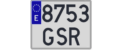 8753GSR matricula cuadrada