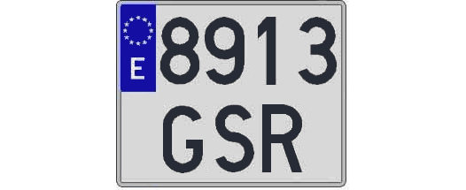 8913GSR matricula cuadrada