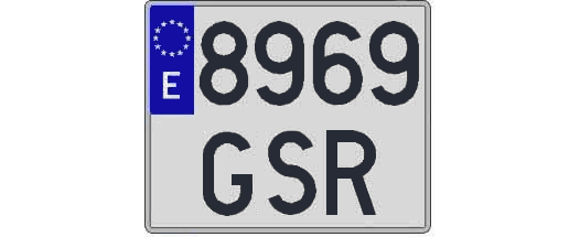 8969GSR matricula cuadrada