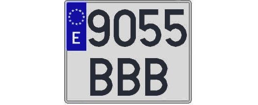 9055BBB matricula cuadrada