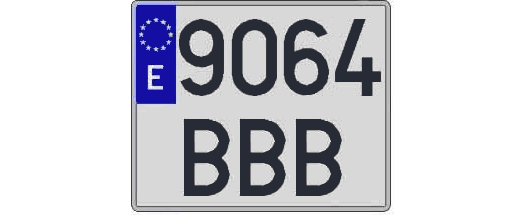 9064BBB matricula cuadrada