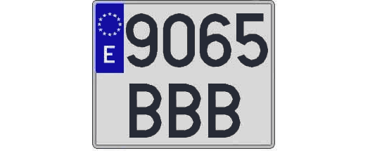 9065BBB matricula cuadrada