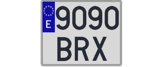 9090BRX matricula cuadrada