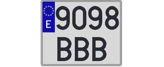9098BBB matricula cuadrada