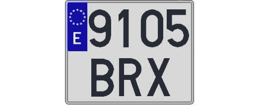 9105BRX matricula cuadrada