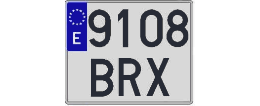 9108BRX matricula cuadrada