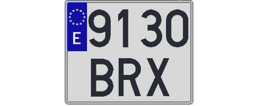 9130BRX matricula cuadrada