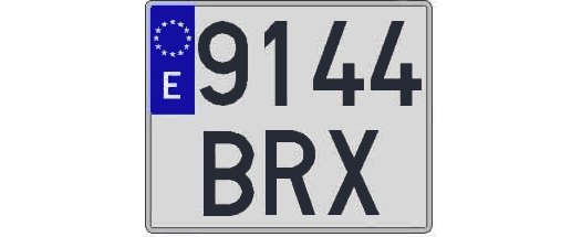 9144BRX matricula cuadrada