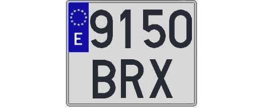 9150BRX matricula cuadrada