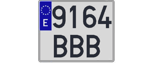 9164BBB matricula cuadrada