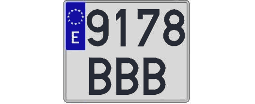 9178BBB matricula cuadrada