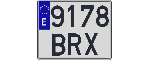 9178BRX matricula cuadrada