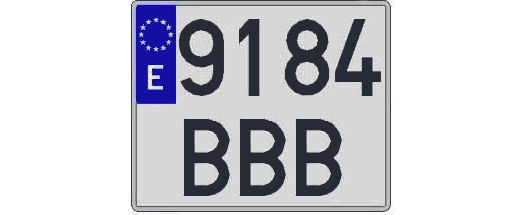 9184BBB matricula cuadrada