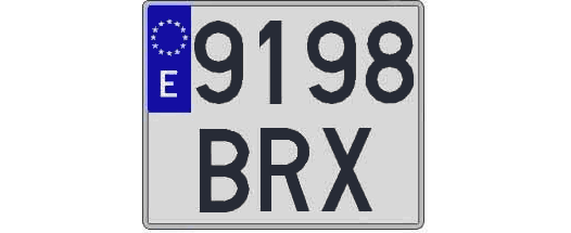 9198BRX matricula cuadrada
