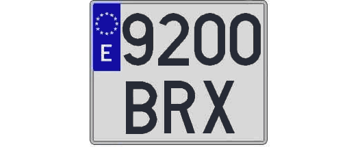 9200BRX matricula cuadrada