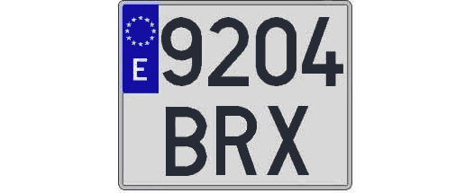 9204BRX matricula cuadrada