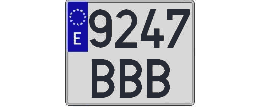 9247BBB matricula cuadrada