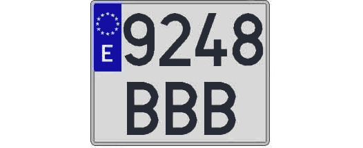 9248BBB matricula cuadrada