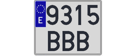 9315BBB matricula cuadrada