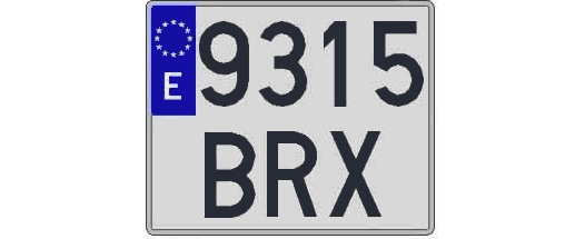 9315BRX matricula cuadrada