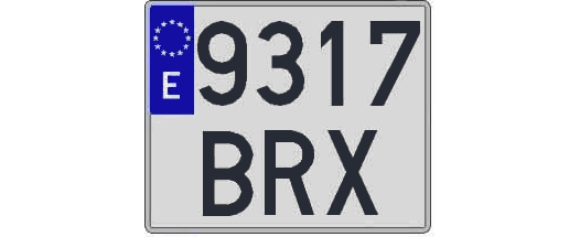 9317BRX matricula cuadrada