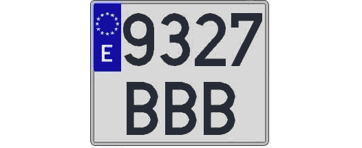 9327BBB matricula cuadrada