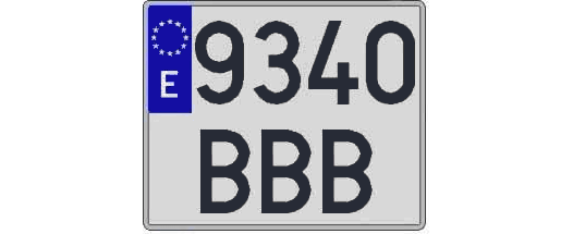 9340BBB matricula cuadrada