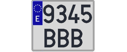 9345BBB matricula cuadrada