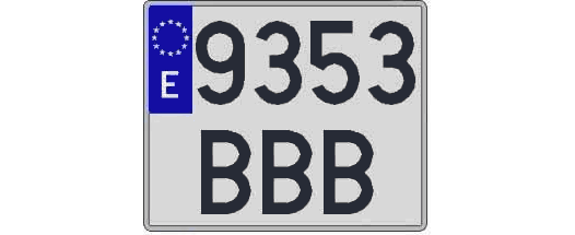 9353BBB matricula cuadrada