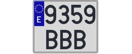 9359BBB matricula cuadrada