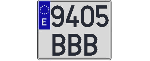 9405BBB matricula cuadrada