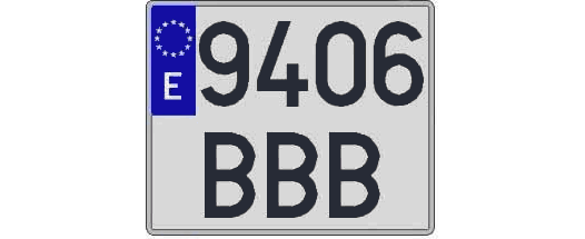 9406BBB matricula cuadrada