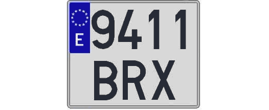 9411BRX matricula cuadrada