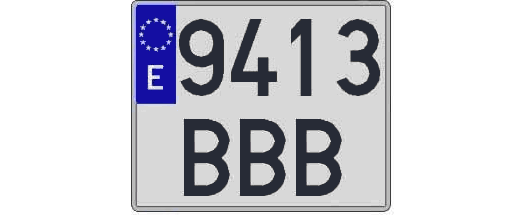 9413BBB matricula cuadrada