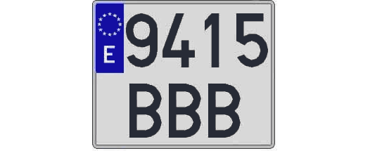 9415BBB matricula cuadrada