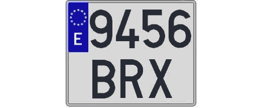 9456BRX matricula cuadrada