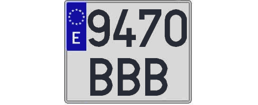 9470BBB matricula cuadrada