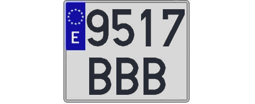 9517BBB matricula cuadrada