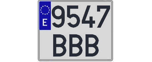 9547BBB matricula cuadrada