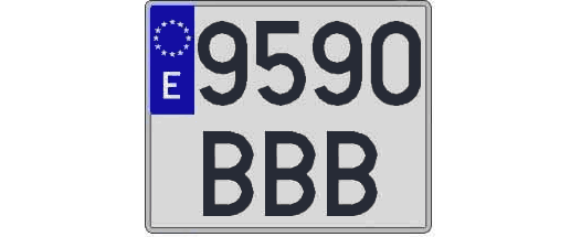 9590BBB matricula cuadrada
