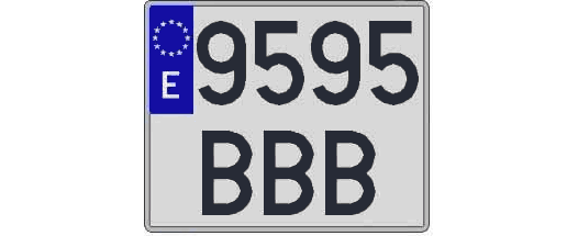 9595BBB matricula cuadrada
