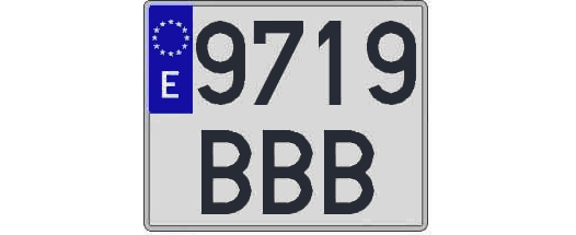 9719BBB matricula cuadrada