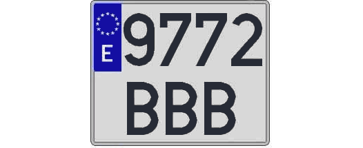 9772BBB matricula cuadrada