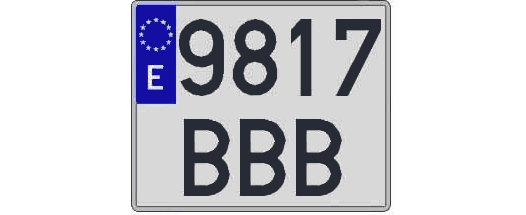 9817BBB matricula cuadrada